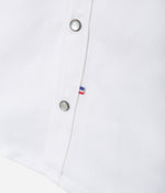 Tonton et Fils - La chemise «Jimmy» twill blanc - Fabriquée en France - zoom sur la boutonnière