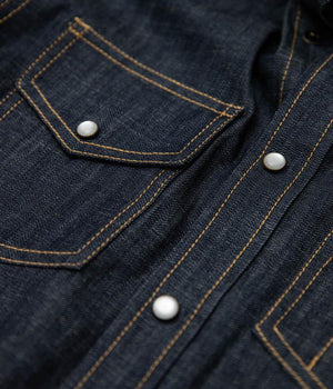 Tonton et Fils - La chemise «Jimmy» denim brut - Fabriquée en France - Zoom sur la poche boutonnée