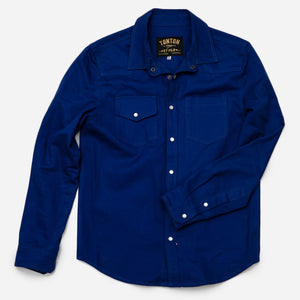 Tonton et Fils - La chemise «Jimmy» twill bleu royal - Fabriquée en France - Vue générale