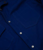 Tonton et Fils - La chemise «Jimmy» twill bleu royal - Fabriquée en France - Zoom sur la boutonnière 