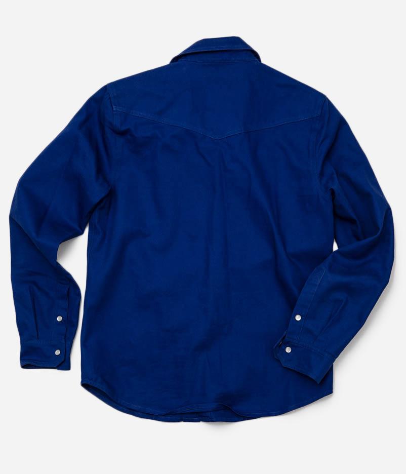 Tonton et Fils - La chemise «Jimmy» twill bleu royal - Fabriquée en France - Vue de dos