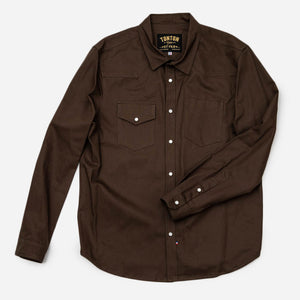 Tonton et Fils - Chemise Jimmy twill olive - Fabriquée en France - Vue générale