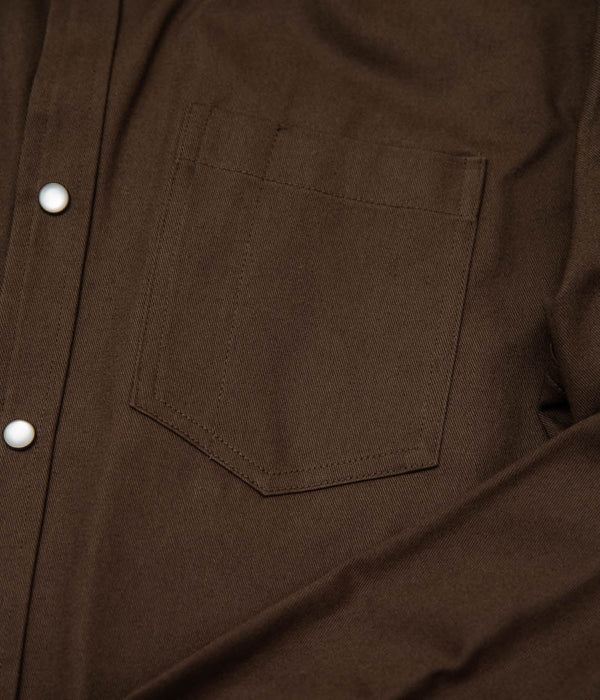 Tonton et Fils - Chemise Jimmy twill olive - Fabriquée en France - Vue sur la poche