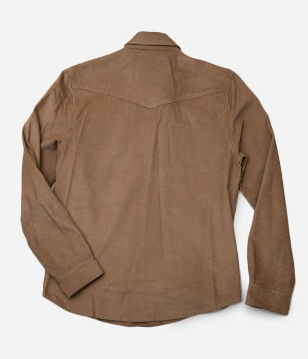 Tonton et Fils - La chemise «Jimmy» twill velours beige - Fabriquée en France - Vue de dos