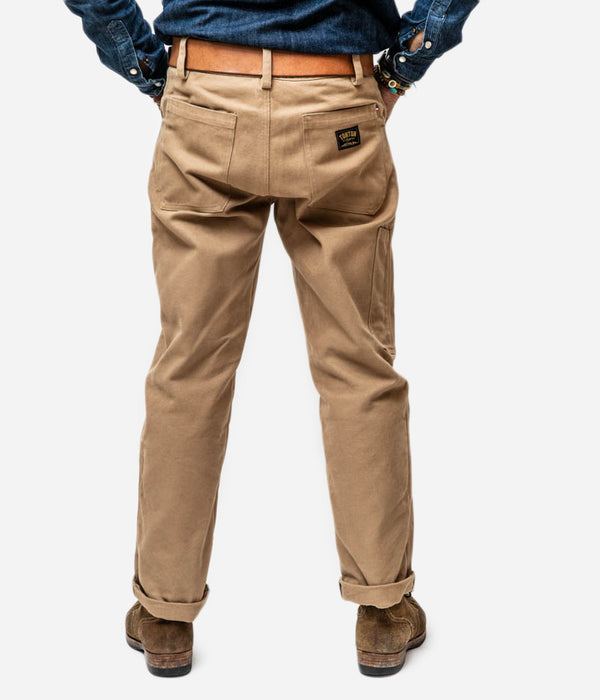 Tonton et Fils - Le pantalon homme « Arsène » canvas tan - Fabriqué en France - Vue de derrière