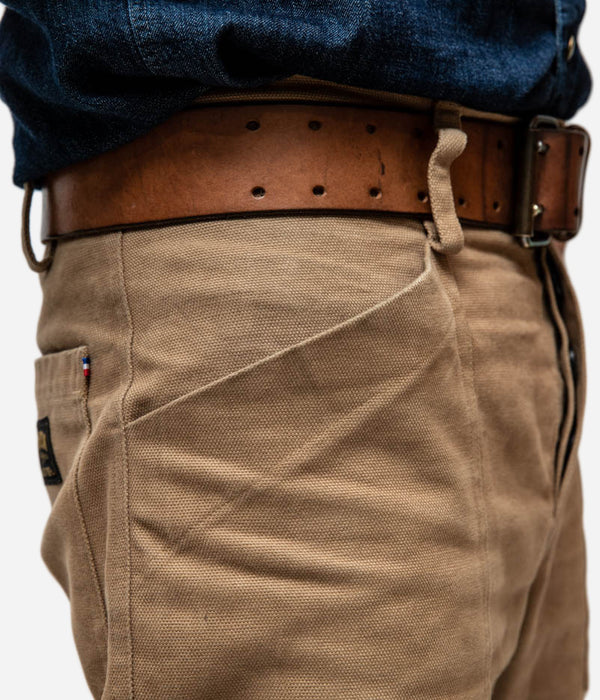 Tonton et Fils - Le pantalon homme « Arsène » canvas camouflage Rip-Stop - Fabriqué en France - Vue poche avant