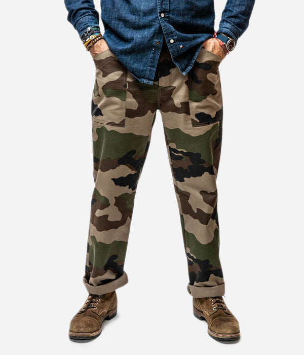 Tonton et Fils - Le pantalon homme « Arsène » canvas camouflage Rip-Stop - Fabriqué en France - Vue générale