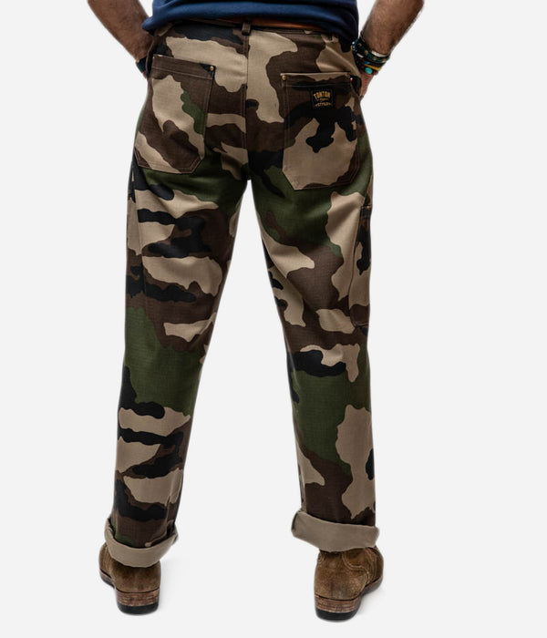 Tonton et Fils - Le pantalon homme « Arsène » canvas camouflage Rip-Stop - Fabriqué en France - Vue arrière