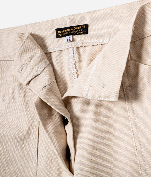 Tonton et Fils - Pantalon femme «Louv 001» écru naturel de l'Ouvrière Moderne - Fabriqué en France -Vue sur l'intérieur