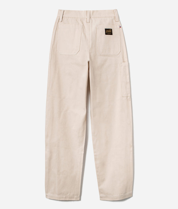 Tonton et Fils - Pantalon femme «Louv 001» écru naturel de l'Ouvrière Moderne - Fabriqué en France -Vue générale de dos