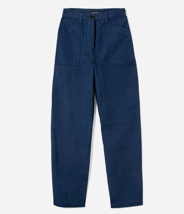 Tonton et Fils - Pantalon femme «Louv 001» marine de l'Ouvrière Moderne - Fabriqué en France -Vue générale