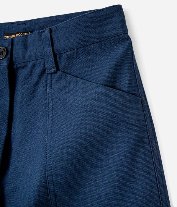 Tonton et Fils - Pantalon femme «Louv 001» marine de l'Ouvrière Moderne - Fabriqué en France -Vue sur la poche avant