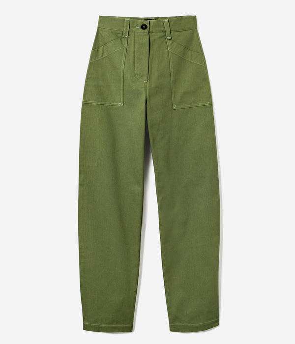 Tonton et Fils - Pantalon femme «Louv 001» vert de l'Ouvrière Moderne - Fabriqué en France -Vue générale