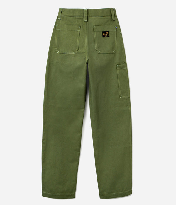 Tonton et Fils - Pantalon femme «Louv 001» vert de l'Ouvrière Moderne - Fabriqué en France -Vue générale de dos