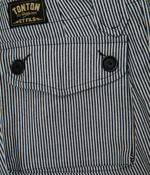 Tontons et Fils - Pantalon "Pant 001" -  Zoom sur le coloris Hickory stripe
