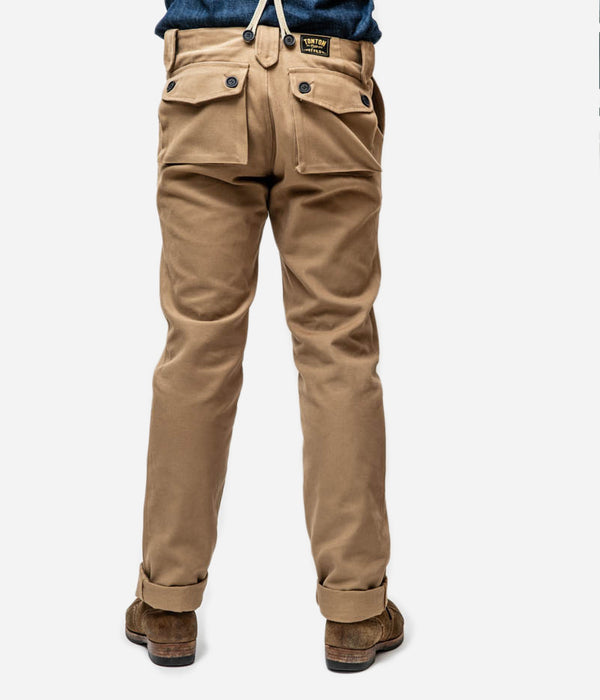 Tontons et Fils - Pantalon "Pant 001" - Coloris tan - Vue de derrière