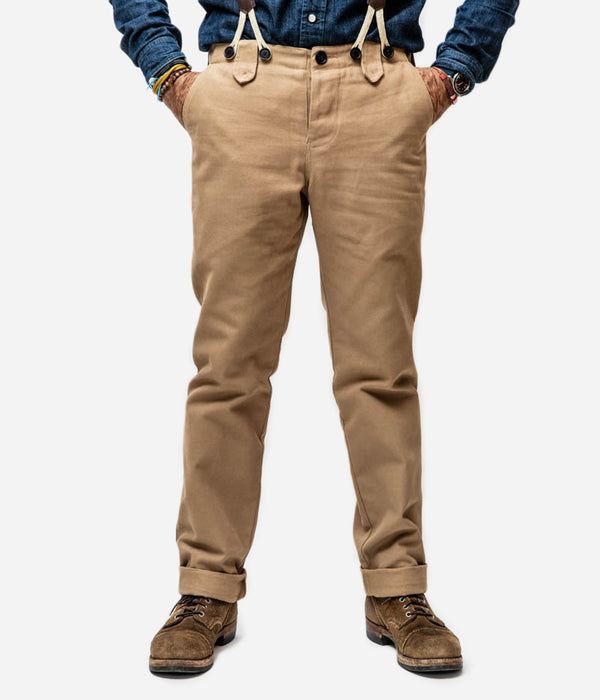 Tontons et Fils - Pantalon "Pant 001" - Coloris tan - Vue de devant