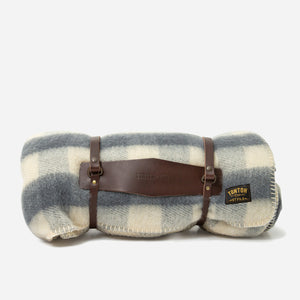 Tonton et Fils - Plaid de voyage avec étui de portage en cuir fabriqué en France - Vue générale