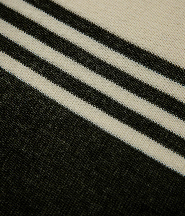 Tonton et Fils - Le pull Ouessant - Kaki écru - Tricoté en France - Zoom sur le tissage