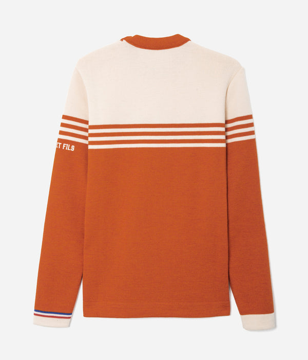 Tonton et Fils - Le pull Ouessant - Orange écru - Tricoté en France - Vue de dos