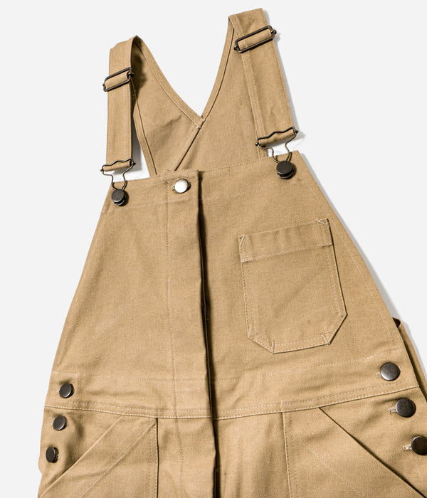Tonton et Fils - Salopette femme «Billie» Tan de l'Ouvrière Moderne - Fabriquée en France - Vue sur le devant