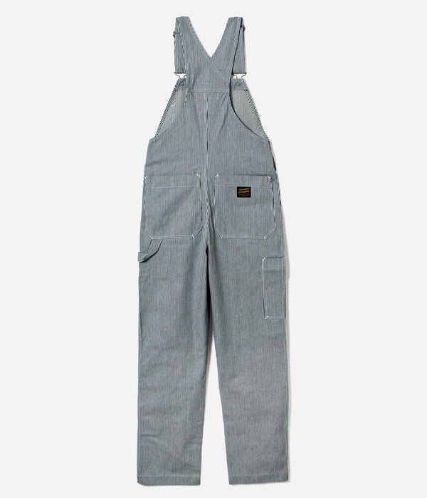Tonton et Fils - Salopette femme «Billie» Denim Hickory bleu de l'Ouvrière Moderne - Fabriquée en France - Vue générale de dos