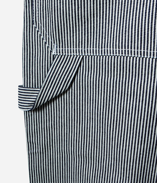 Tonton et Fils - Salopette femme «Billie» Denim Hickory bleu de l'Ouvrière Moderne - Fabriquée en France - Vue sur le passe-outils