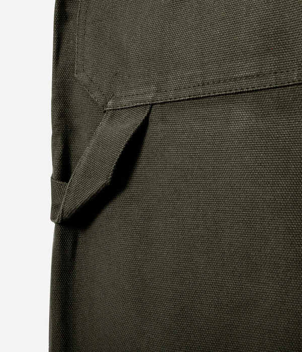 Tonton et Fils - Salopette femme «Billie» Canvas Kaki de l'Ouvrière Moderne - Fabriquée en France - Vue sur la sangle passe-outils