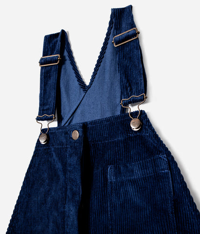 La salopette femme «Billie» Velours côtelé bleu royal