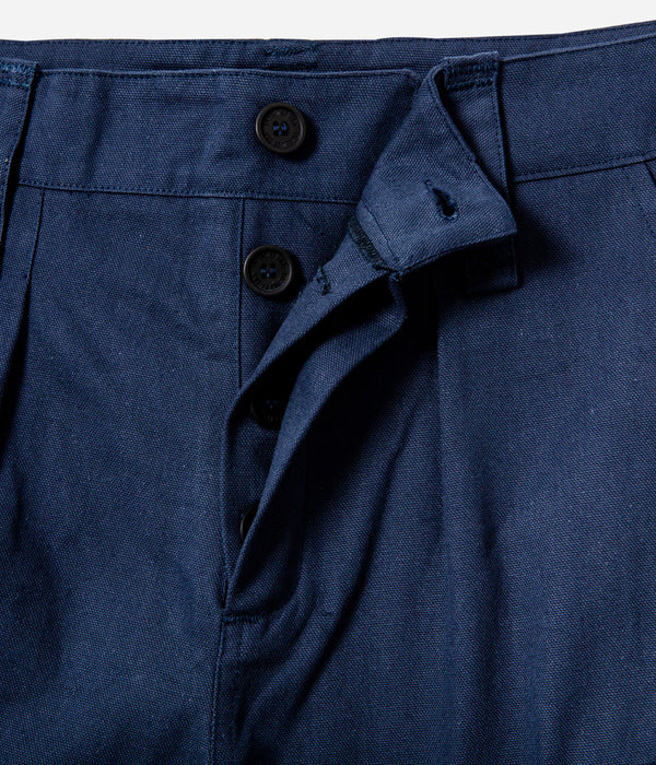 Tonton et Fils - Le short "de brousse" homme - Canvas Marine - Fabriqué en France - Vue sur la boutonnière ouverte