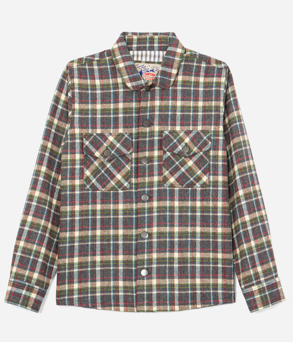 Tonton et Fils - La sur-chemise homme «Émile» laine à carreaux - Fabriquée en France - Vue générale
