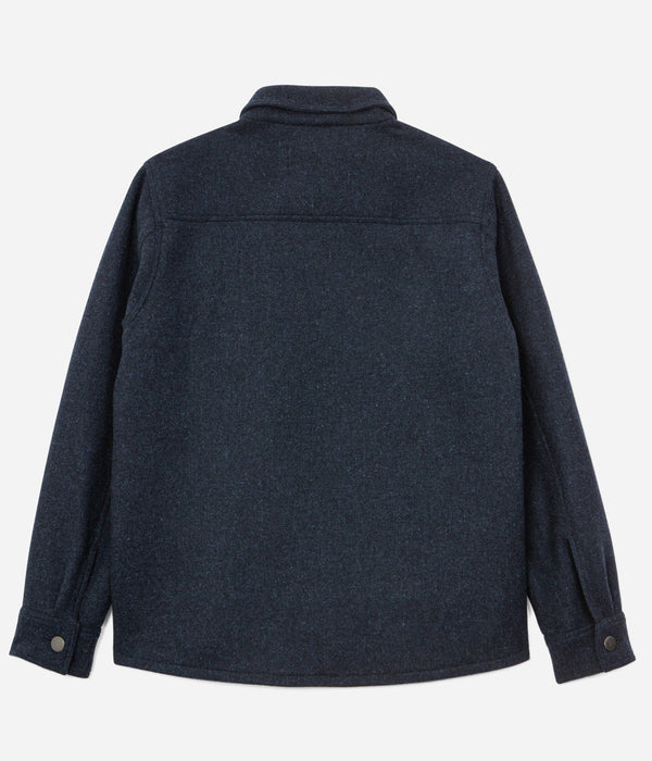 Tonton et Fils - La sur-chemise homme «Émile» laine marine - Fabriquée en France - Vue de dos
