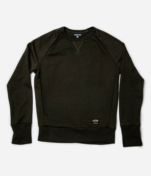 Tonton et Fils - Le sweat-shirt homme « Cerdan » kaki - Vue générale