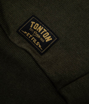 Tonton et Fils - Le sweat-shirt homme « Cerdan » kaki - Vue sur l'étiquette