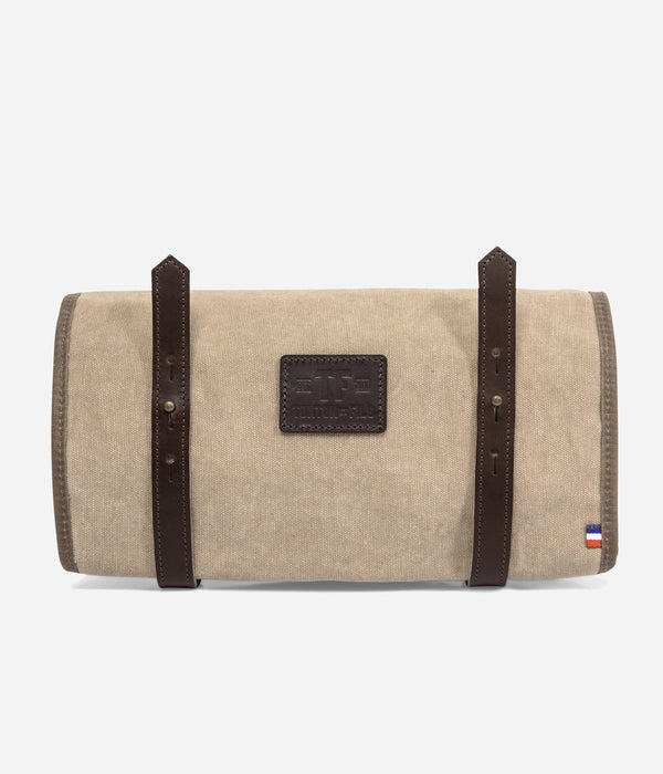 Tonton et Fils - La trousse à outils « Roll up » Canvas stonewashed beige fabriquée en France - Vue générale