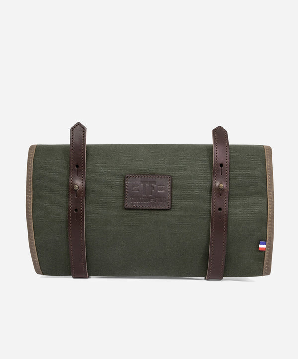 Tonton et Fils - La trousse à outils « Roll up » Canvas waxé Kaki fabriquée en France - Vue générale