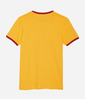 Tonton et Fils - Le tee-shirt homme «Vêtement de Labeur» Jaune et Rouge fabriqué en France - Vue de dos
