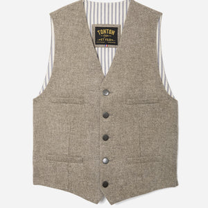 Tonton et Fils - Le veston homme «Auguste» laine naturelle écrue - Fabriqué en France - Vue générale