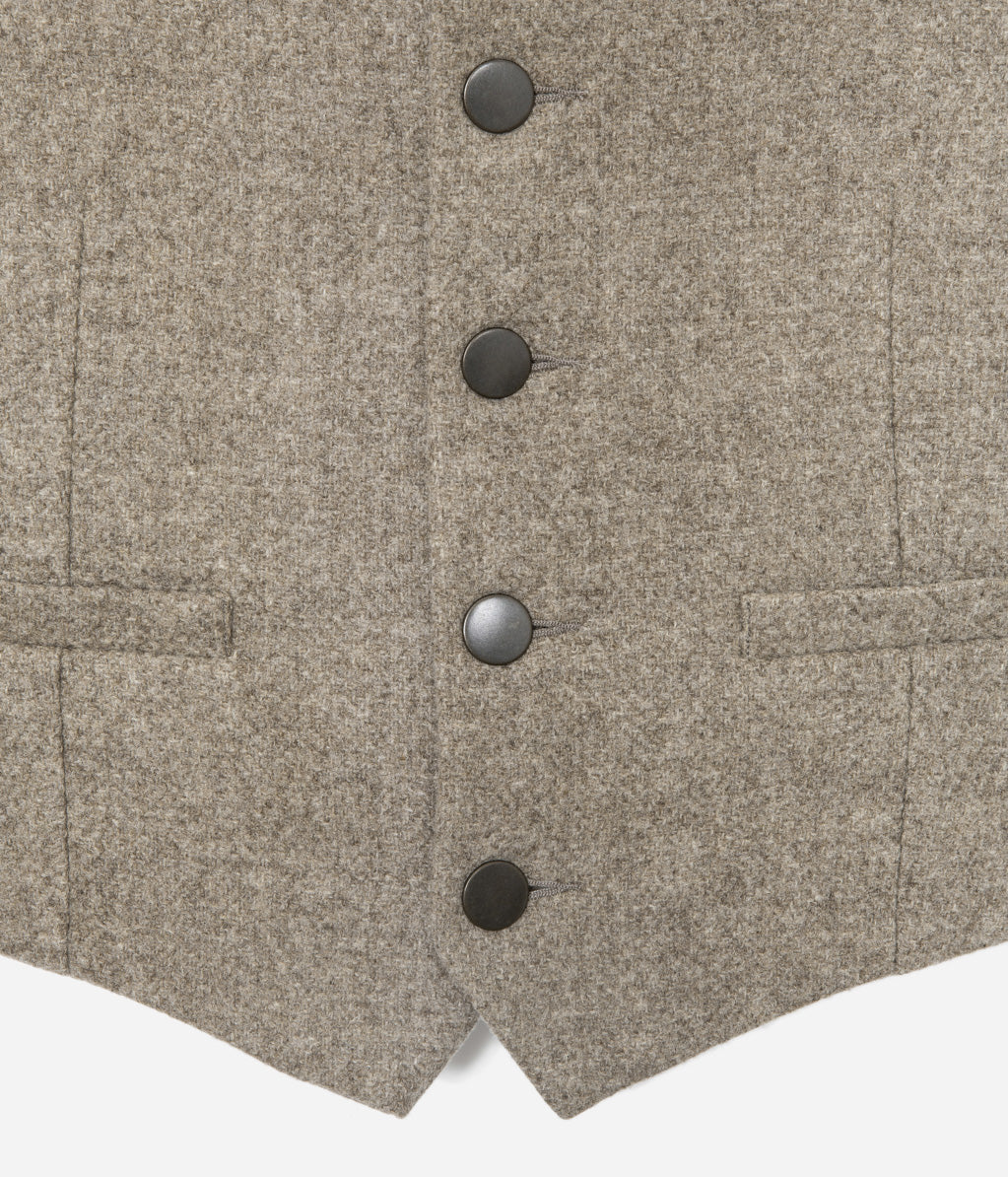 Tonton et Fils - Le veston homme «Auguste» laine naturelle écrue - Fabriqué en France - Vue sur les poches avant