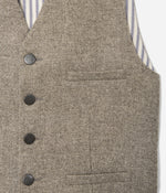 Tonton et Fils - Le veston homme «Auguste» laine naturelle écrue - Fabriqué en France - Vue sur la poche poitrine