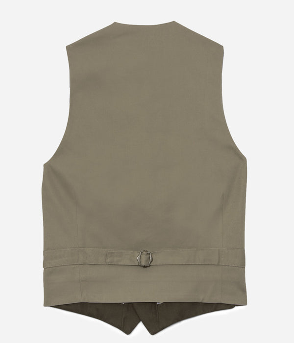 Tonton et Fils - Le veston homme «Auguste» Twill kaki dos Beige - Fabrication française - Vue de dos